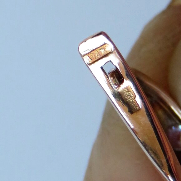 Solid 14K Rose Gold Fianite SINGLE Hoop Earring - Picture 13 of 13